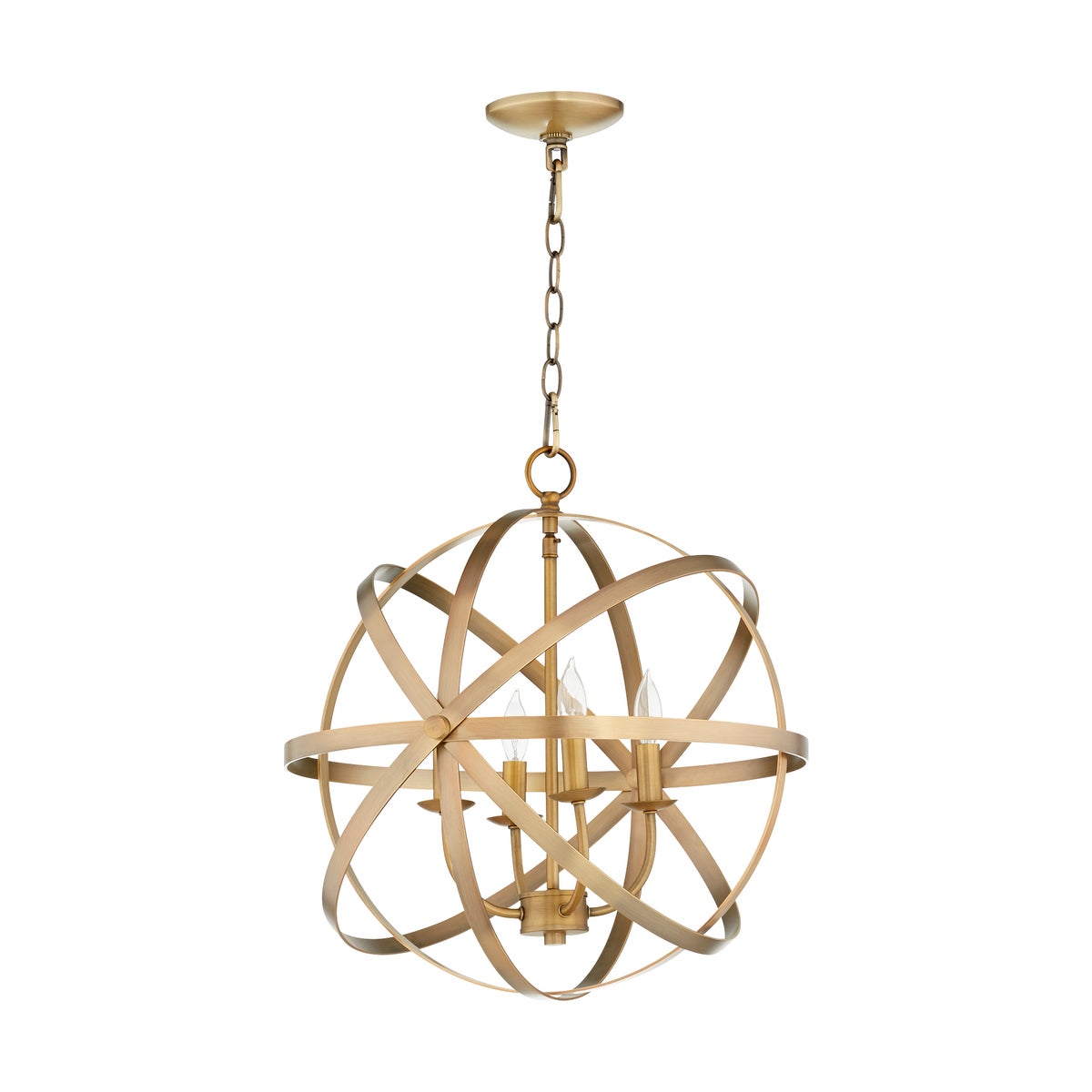 Celeste 4 Light Aged Brass Transitional Chandelier
