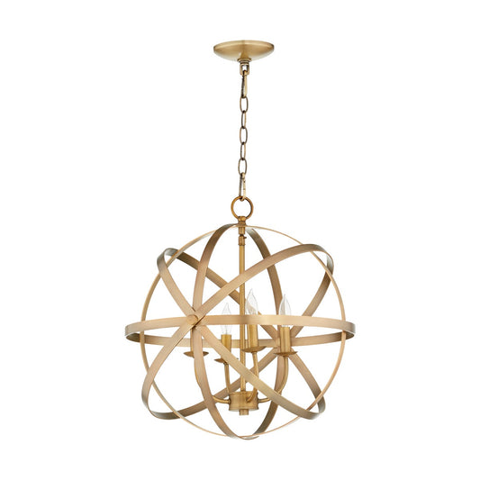 Celeste 4 Light Aged Brass Transitional Chandelier