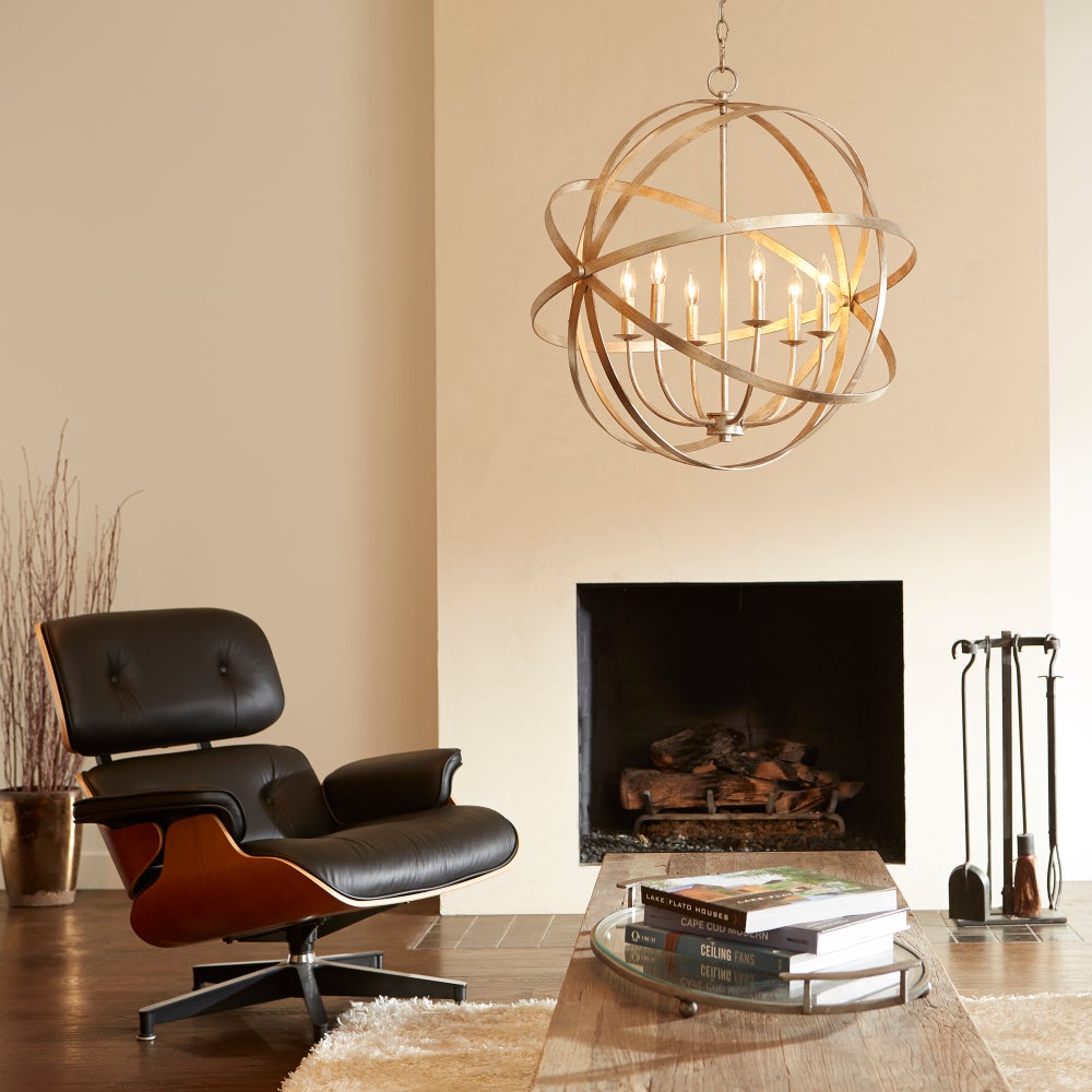 Celeste 6 Light Aged Brass Transitional Chandelier