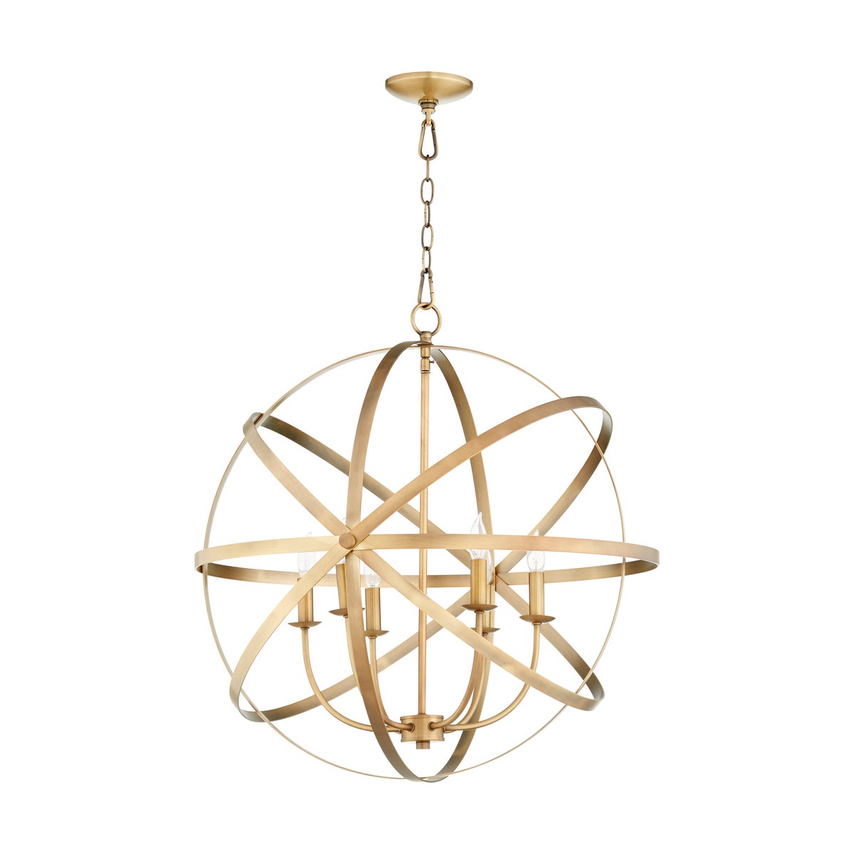 Celeste 6 Light Aged Brass Transitional Chandelier