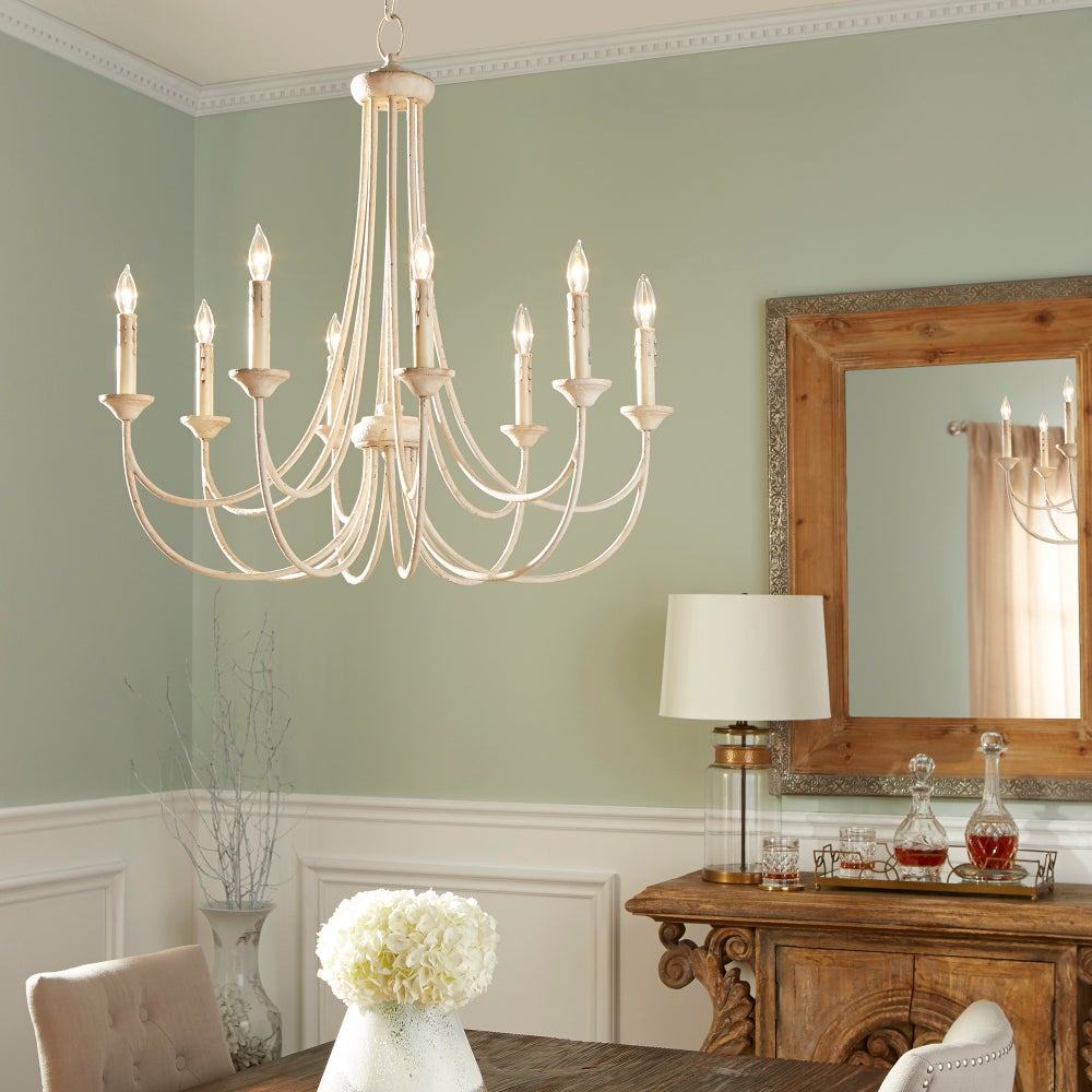 Brooks 8 Light Persian White Transitional Chandelier