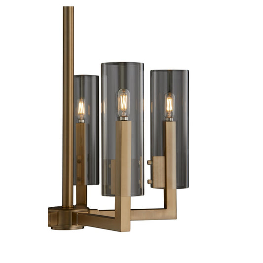 Harbin 5 Light Chandelier - Aged Brass