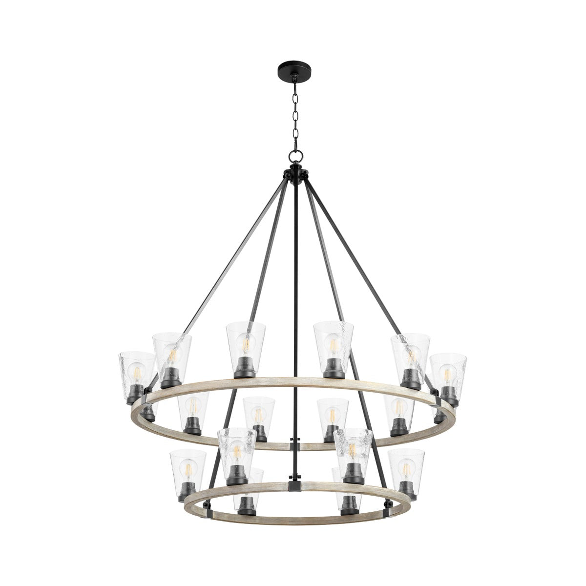 Paxton 18 Light Black Transitional Chandelier