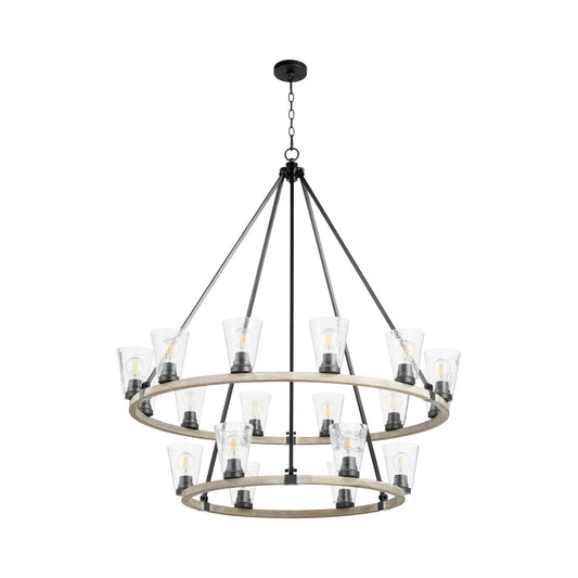 Paxton 18 Light Black Transitional Chandelier