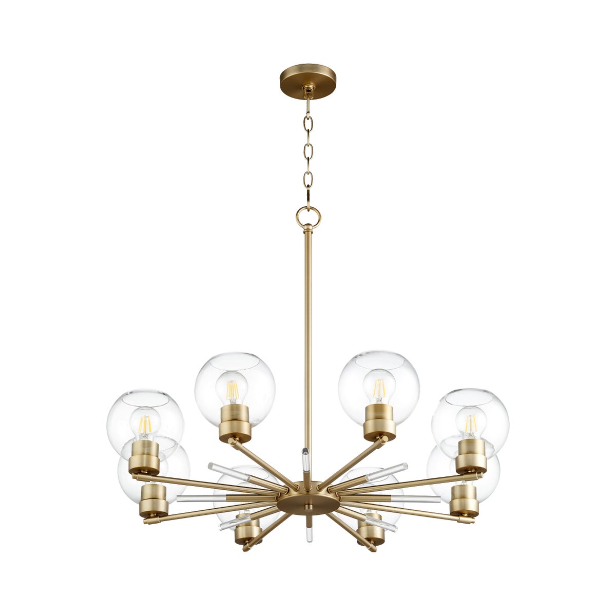 Volan 8-Light Aged Brass Chandelier