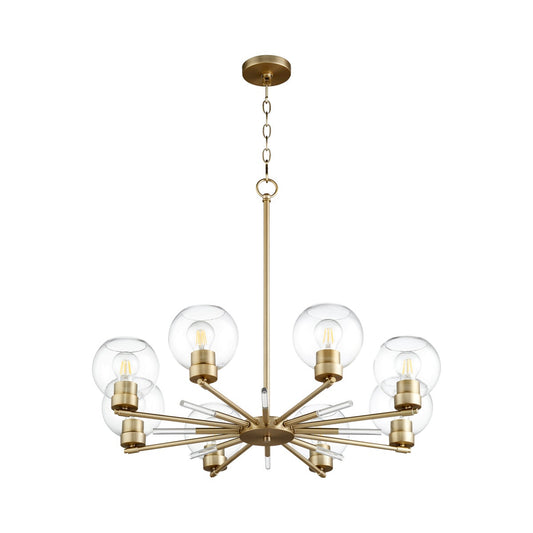 Volan 8-Light Aged Brass Chandelier