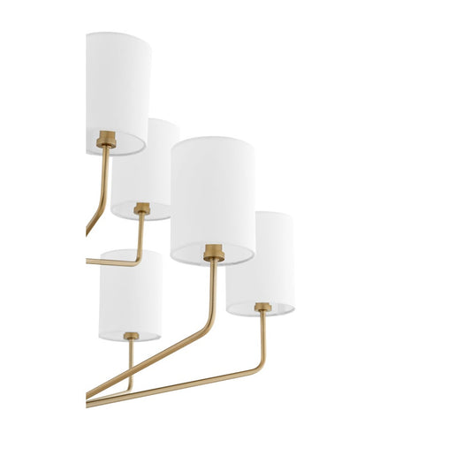 Harmony 9 Light Chandelier - Aged Brass