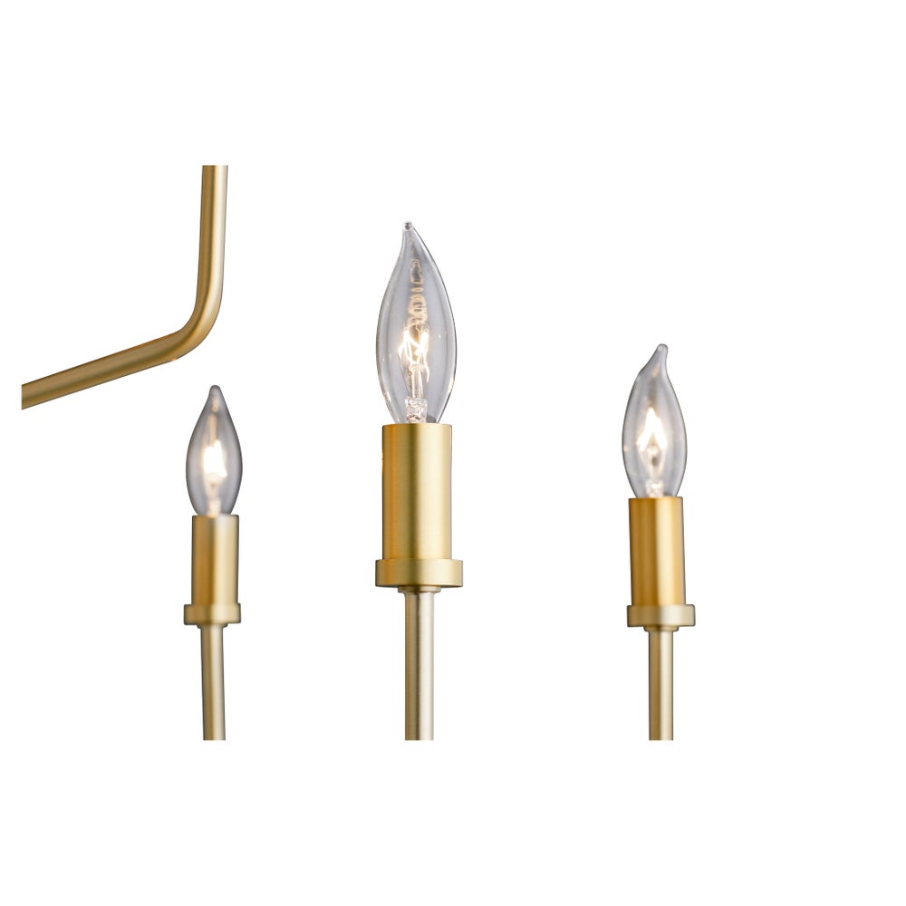 Harmony 9 Light Chandelier - Aged Brass
