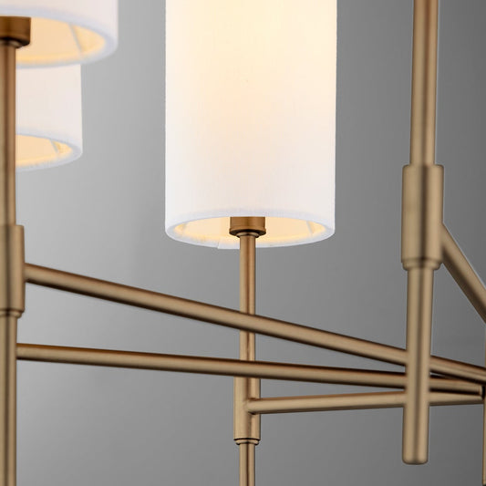Hamilton 8 Light Chandelier - Dark Brass