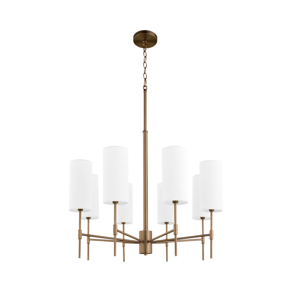Hamilton 8 Light Chandelier - Dark Brass
