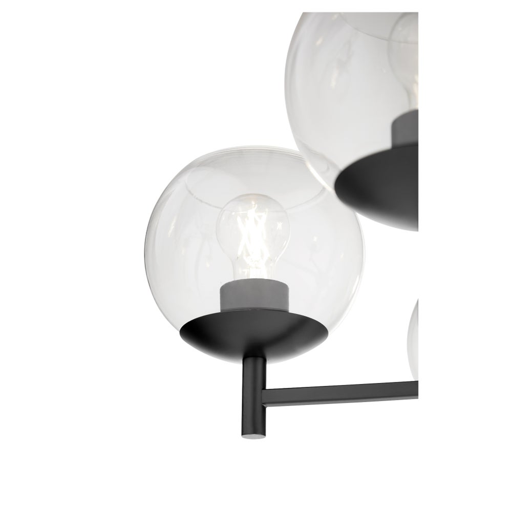 Lyon 5 Light Matte Black Chandelier
