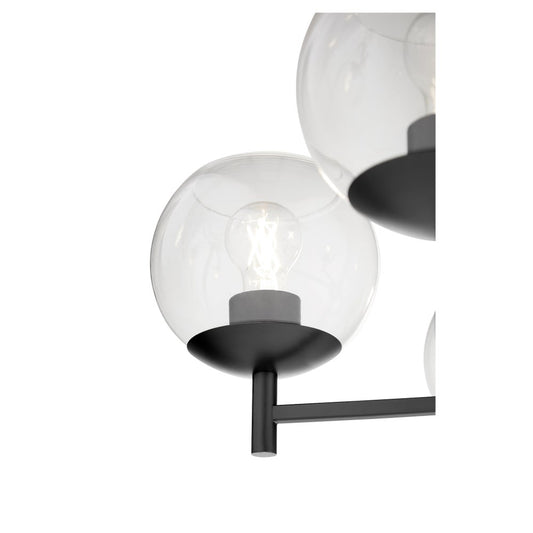 Lyon 5 Light Matte Black Chandelier