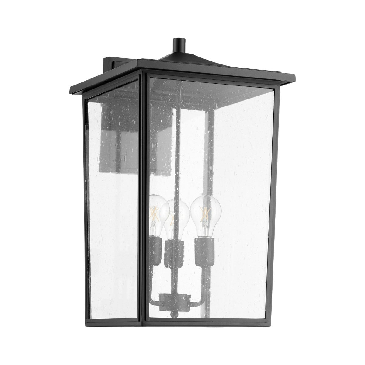 Riverside 22" 3-Light Black Outdoor Wall Light