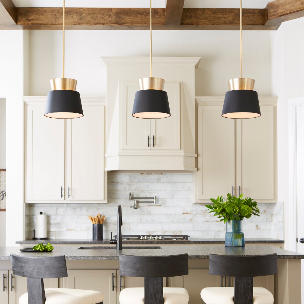 Black Modern and Contemporary Pendant