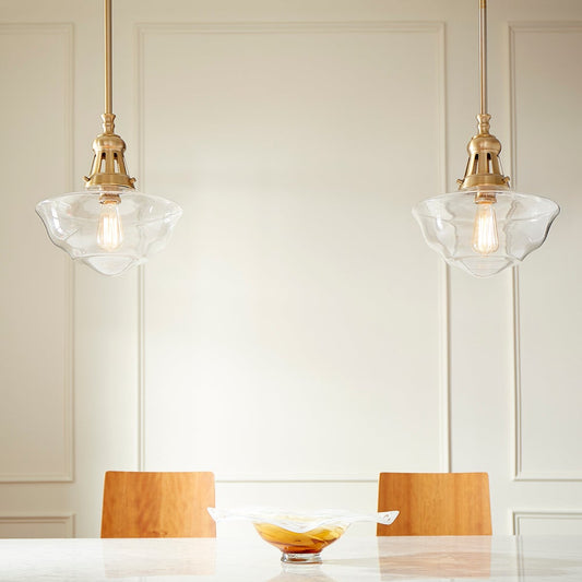 Aged Brass Transitional Fixture