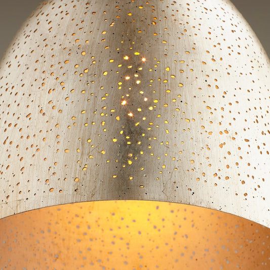 1 Light Starry Night Pendant - Aged Silver Leaf