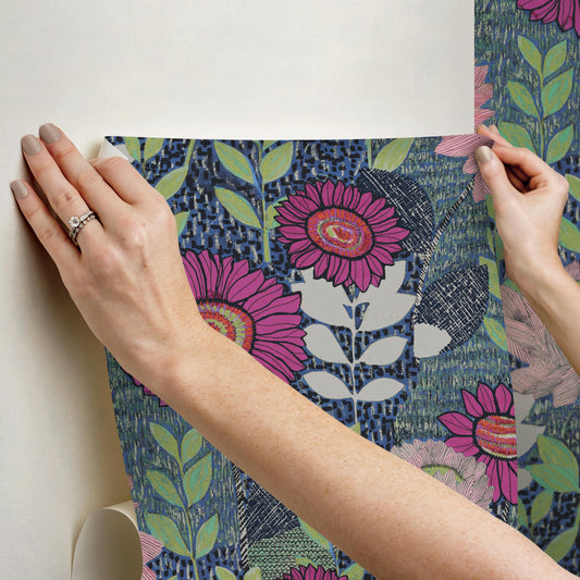 Botanical Garden Wallpaper - Blues