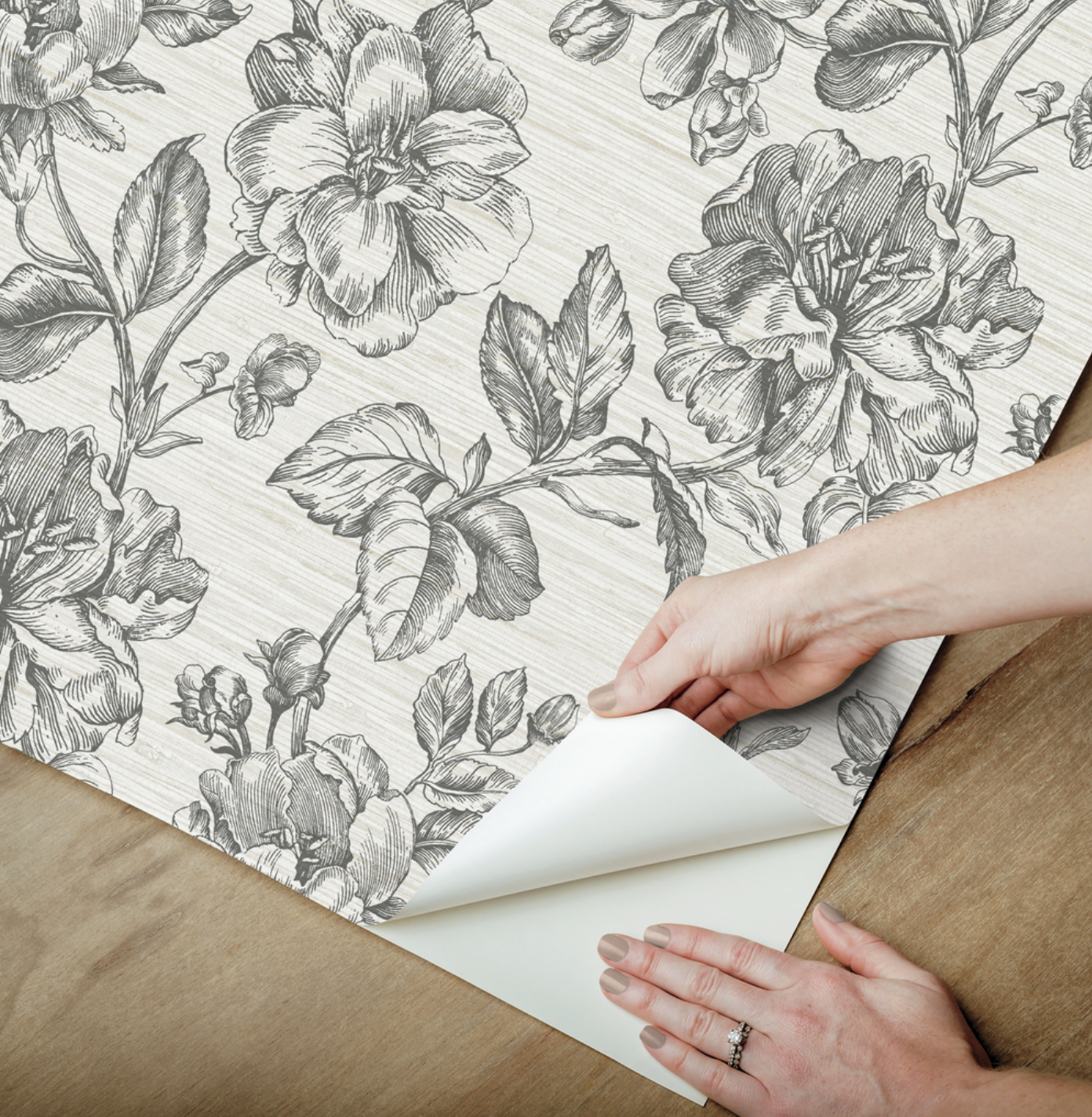 Flower Girl Wallpaper - Charcoal