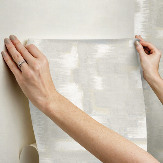 Modern Ikat Wallpaper - Grey
