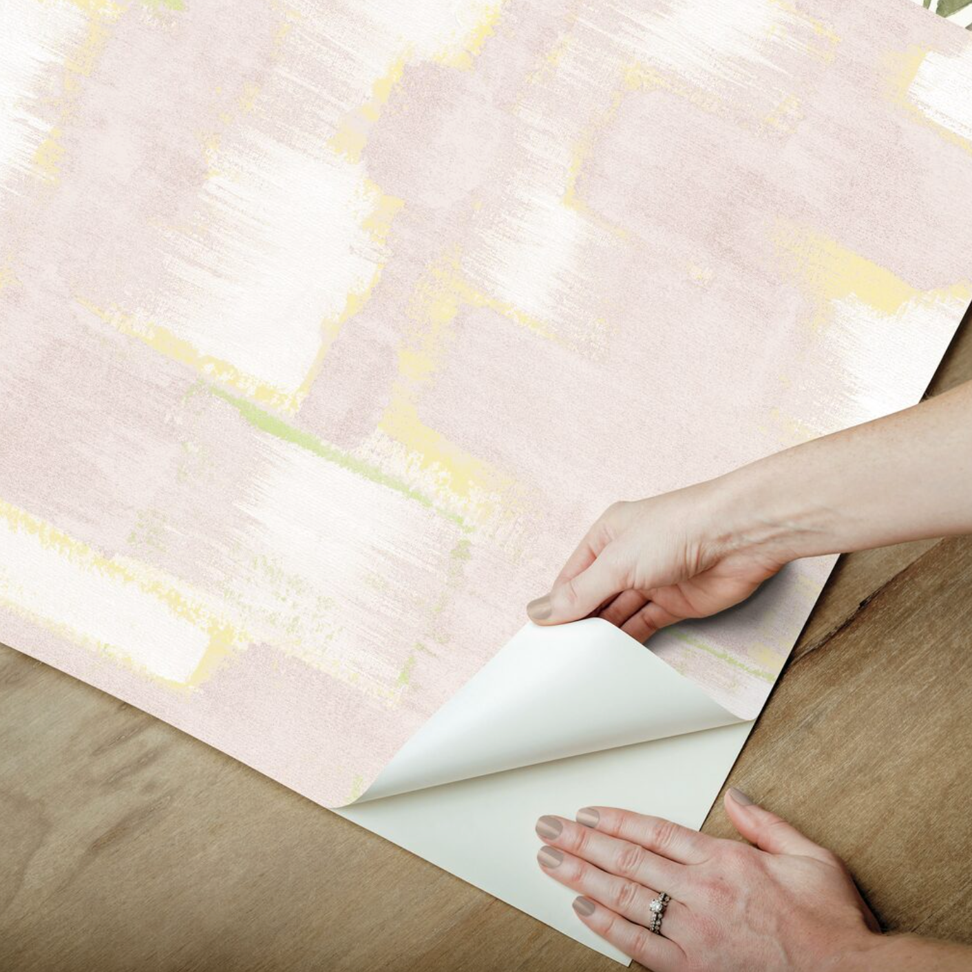 Modern Ikat Wallpaper - Blush