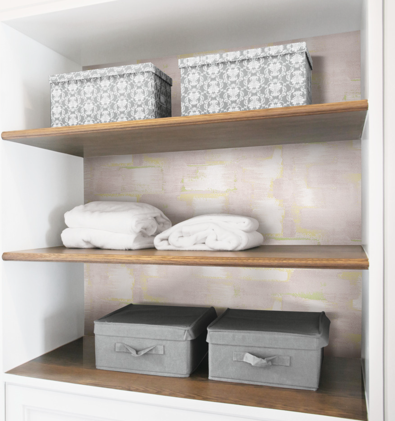 Modern Ikat Wallpaper - Blush