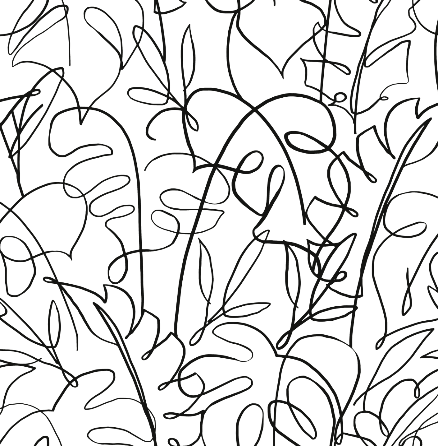 Tropical Signature Wallpaper - Black