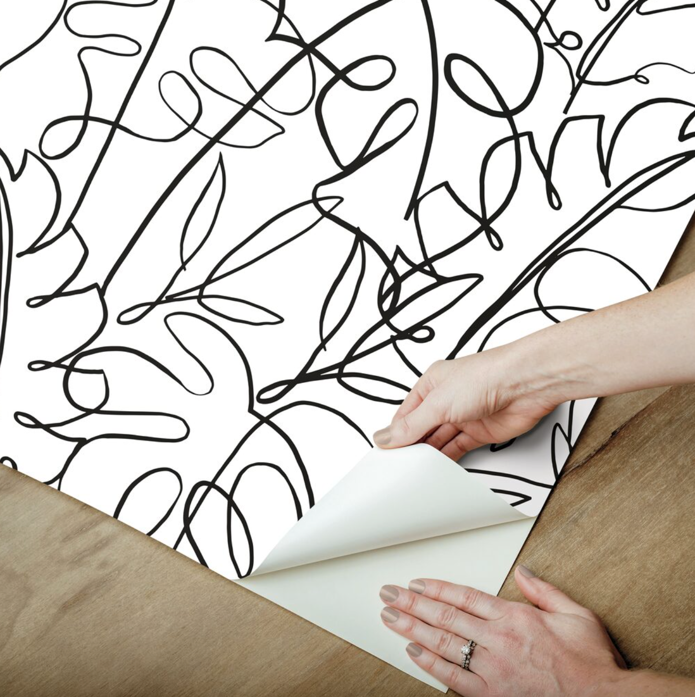 Tropical Signature Wallpaper - Black