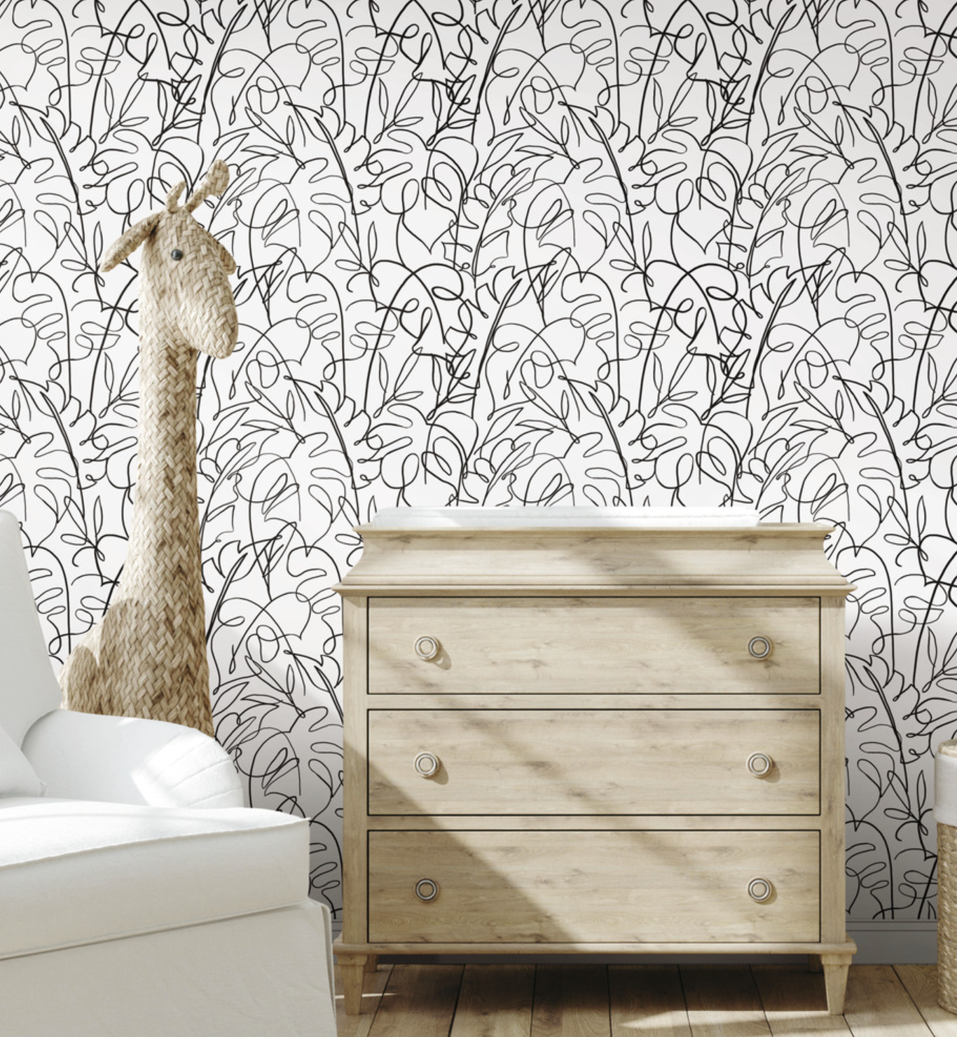 Tropical Signature Wallpaper - Black