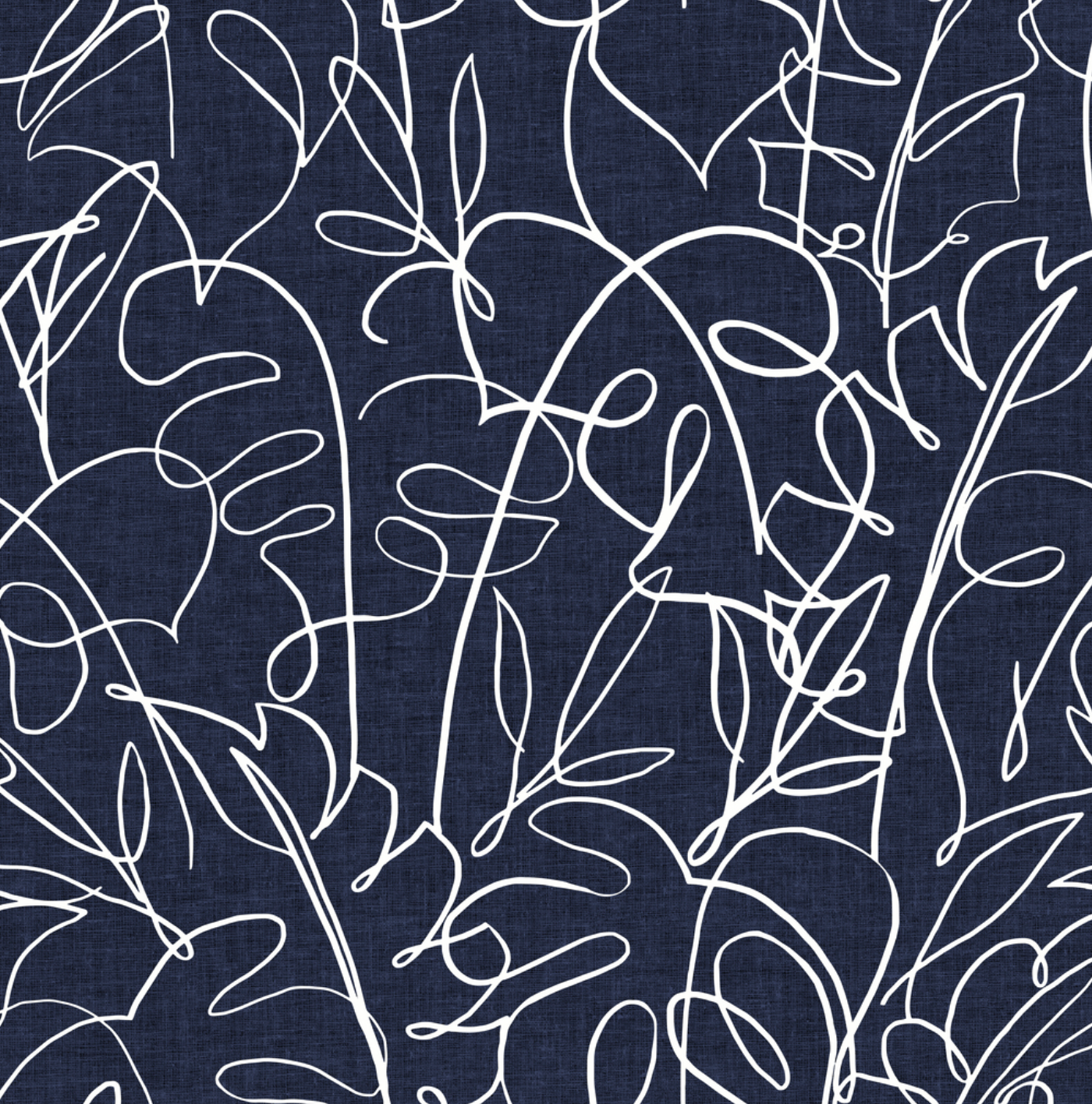 Tropical Signature Wallpaper - Navy