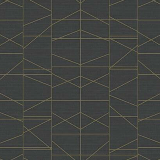 Gold and Black Modern Perspective Wallpaper