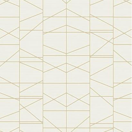 Gold and Cream Modern Perspective Wallpaper