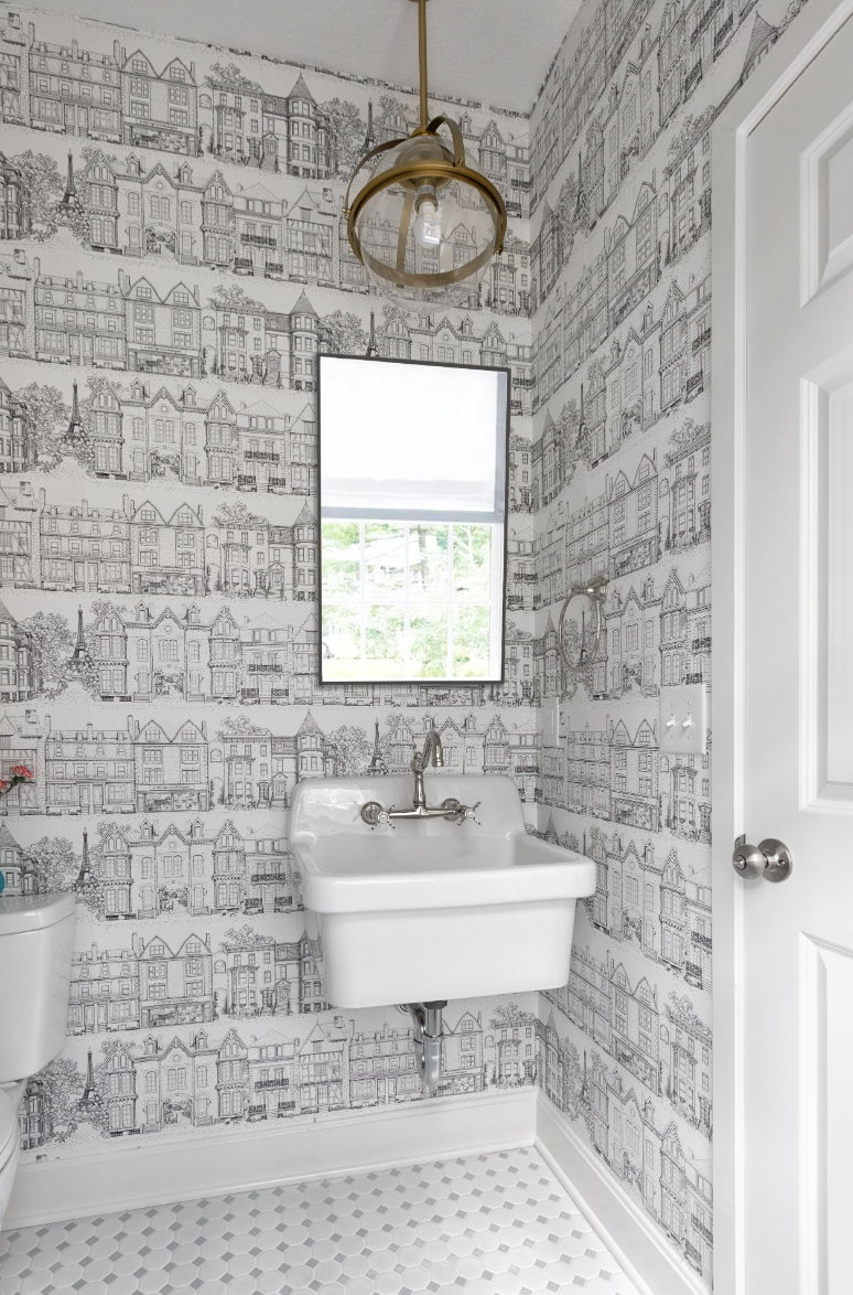 Brownstone Terrace Wallpaper