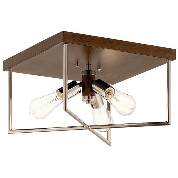 Tanis 3 Light Flush Mount Auburn Stained - lighting