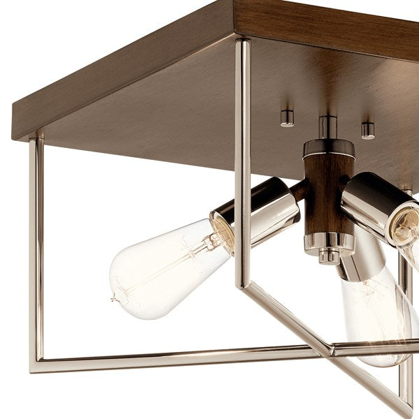Tanis 3 Light Flush Mount Auburn Stained - lighting