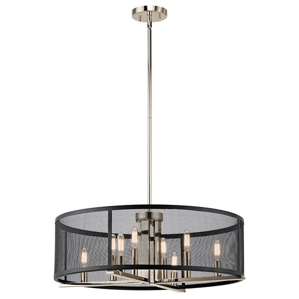 Titus 8 Light Chandelier Polished Nickel - lighting