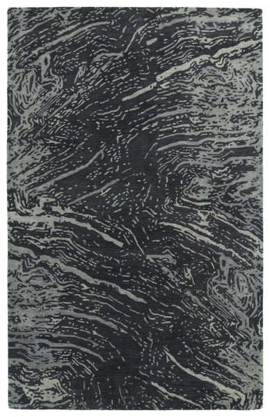 Charcoal Brushstrokes Area Rug - rug