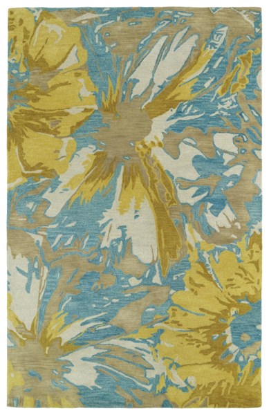 Brushstrokes Gold Area Rug - rug