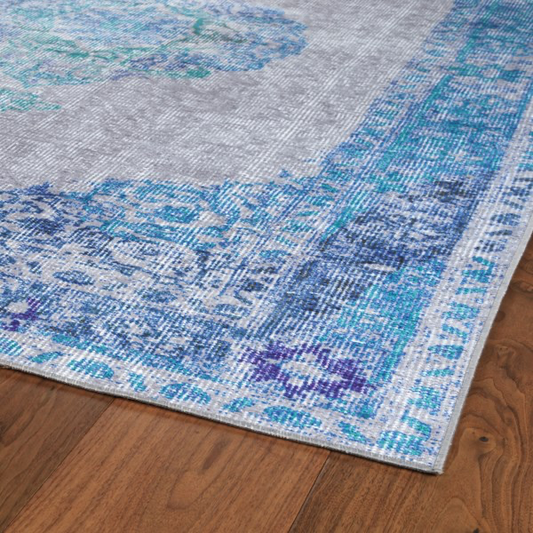Boho Blue Area Rug - rug