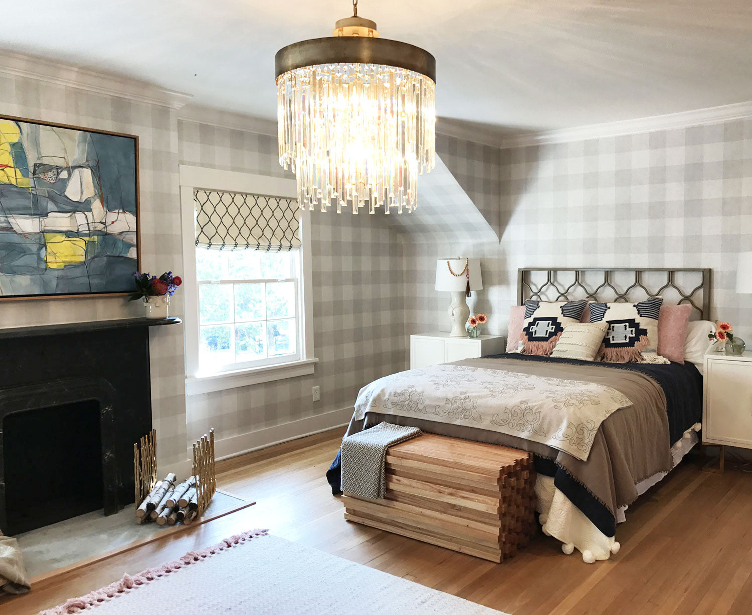 Bedroom Plaid - Wallpaper