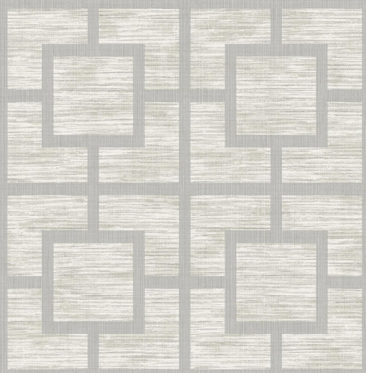 Screen on Grass Faux with Textile Strings Wallpaper