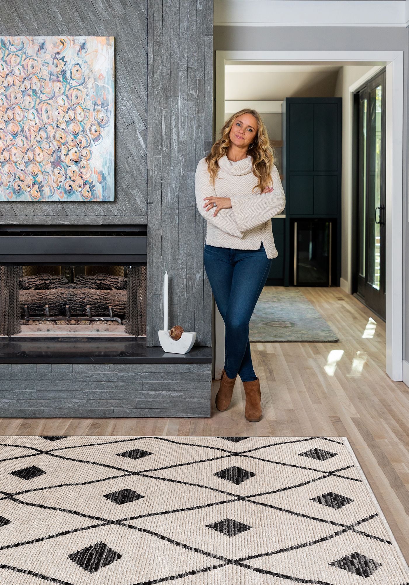 Ivory Diamond Rug