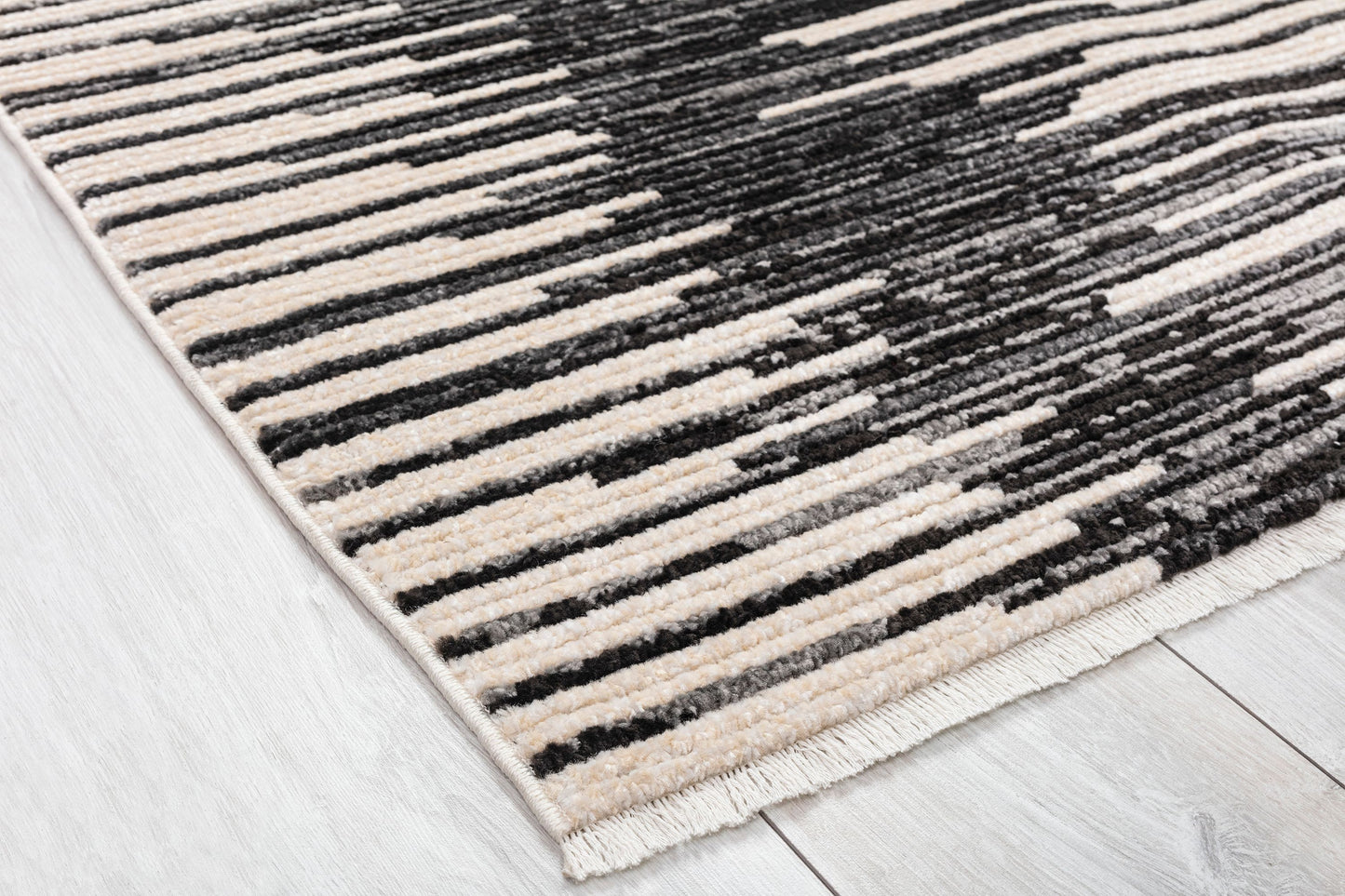 Black Lined Rug
