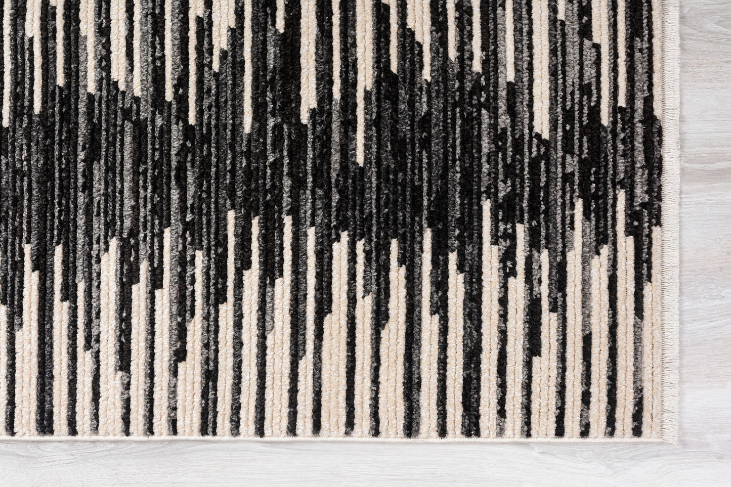 Black Lined Rug