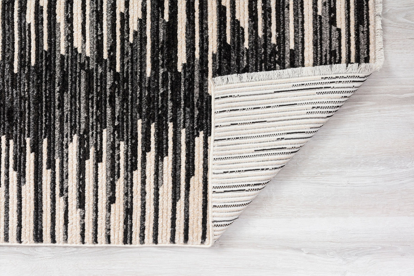 Black Lined Rug