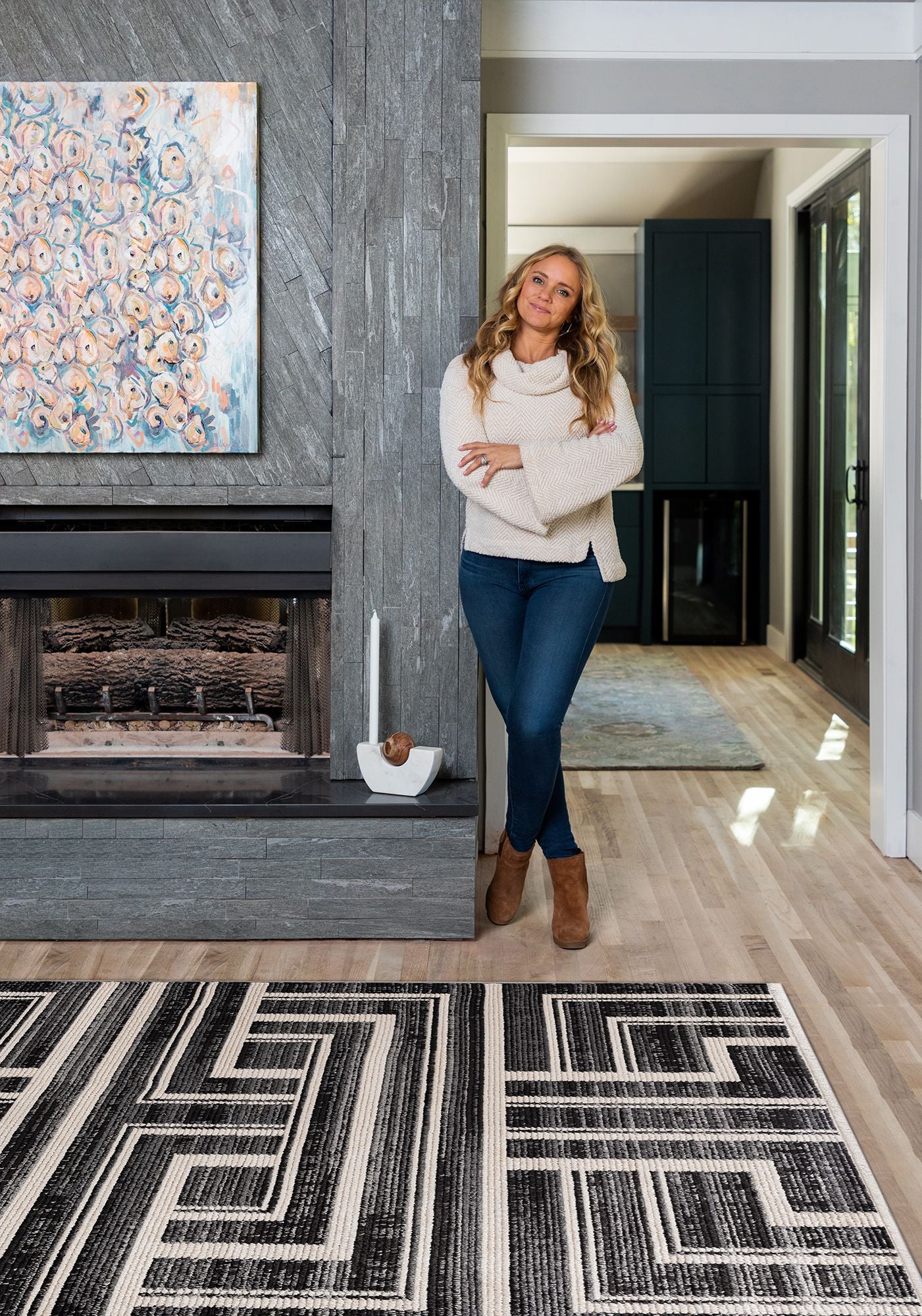 Black Tetris Rug