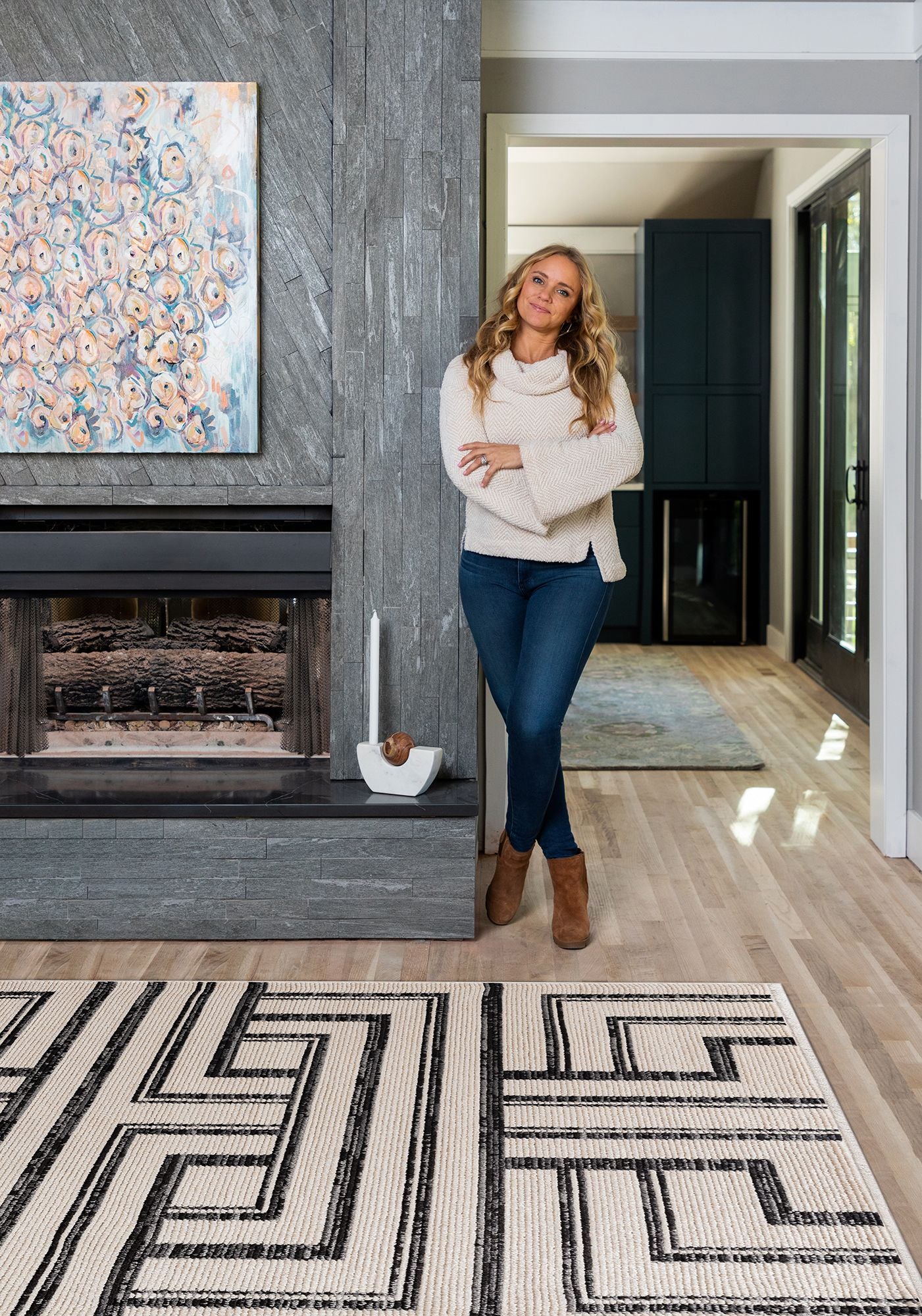 Ivory Tetris Rug