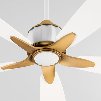 OPHELIA 60" 5CCT Fan - Studio White / Brushed Brass