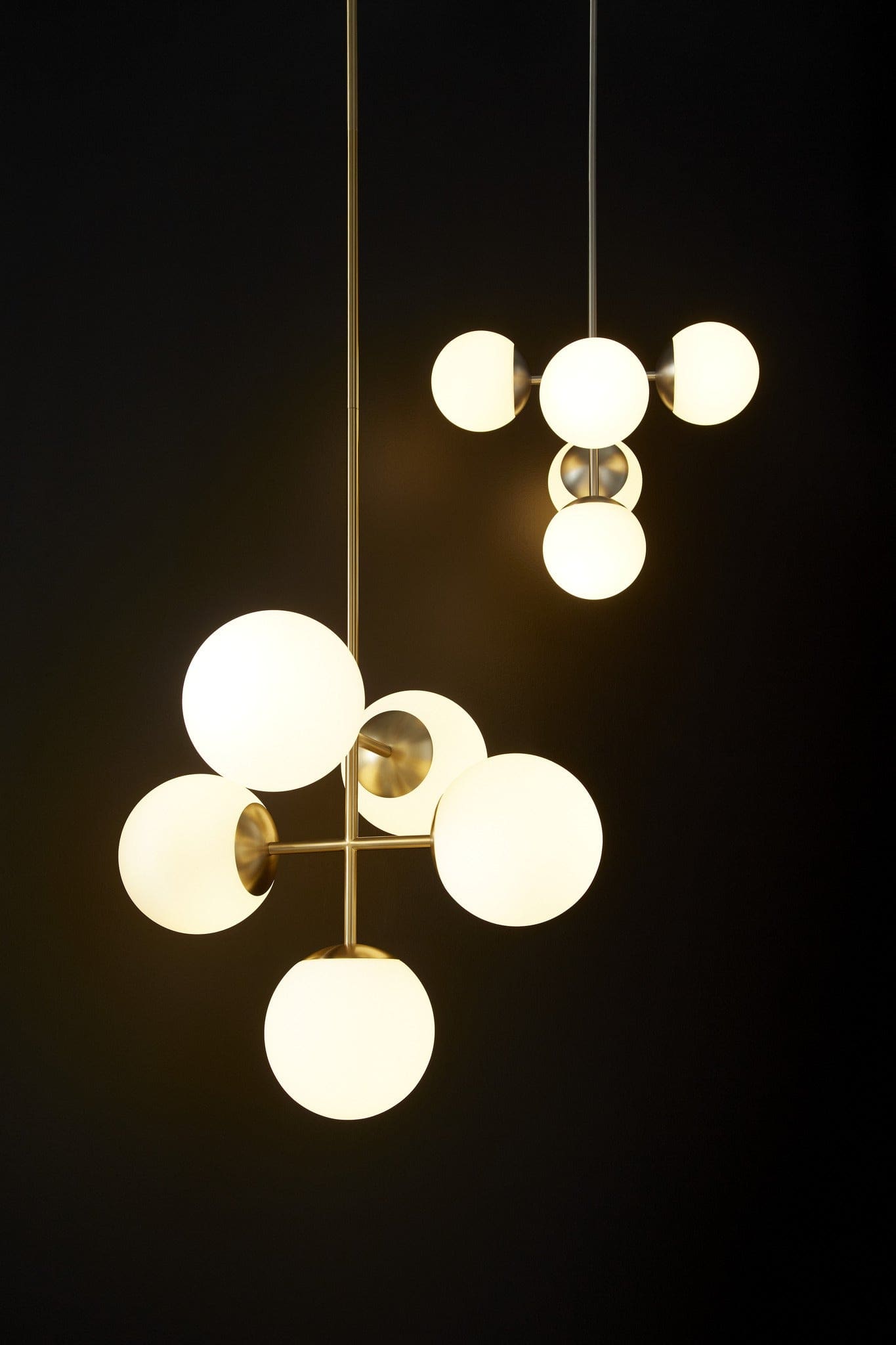 Nebula 8" Five Light Pendant - Aged Brass