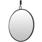 Stopwatch 30-Inch Round Mirror - Black