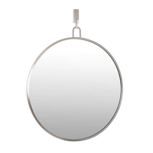 Stopwatch 30-Inch Round Mirror - Brushed Nickel